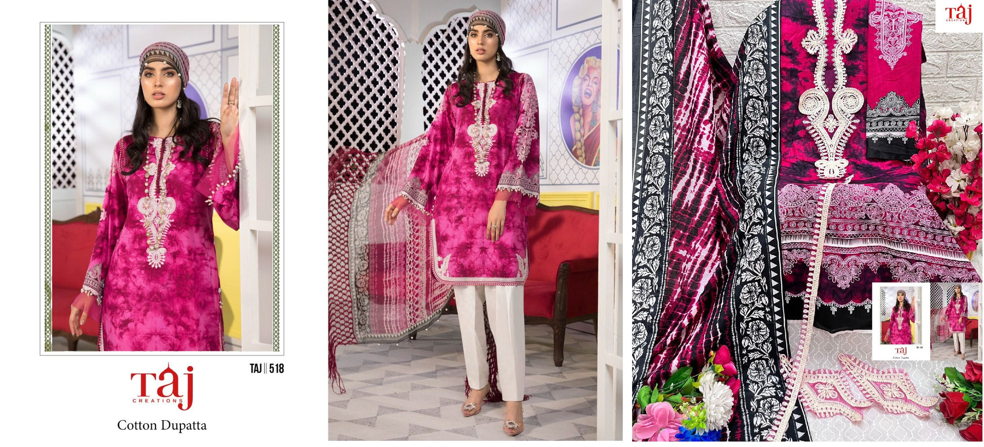 518 Taj Creations Pakistani Salwar Suits