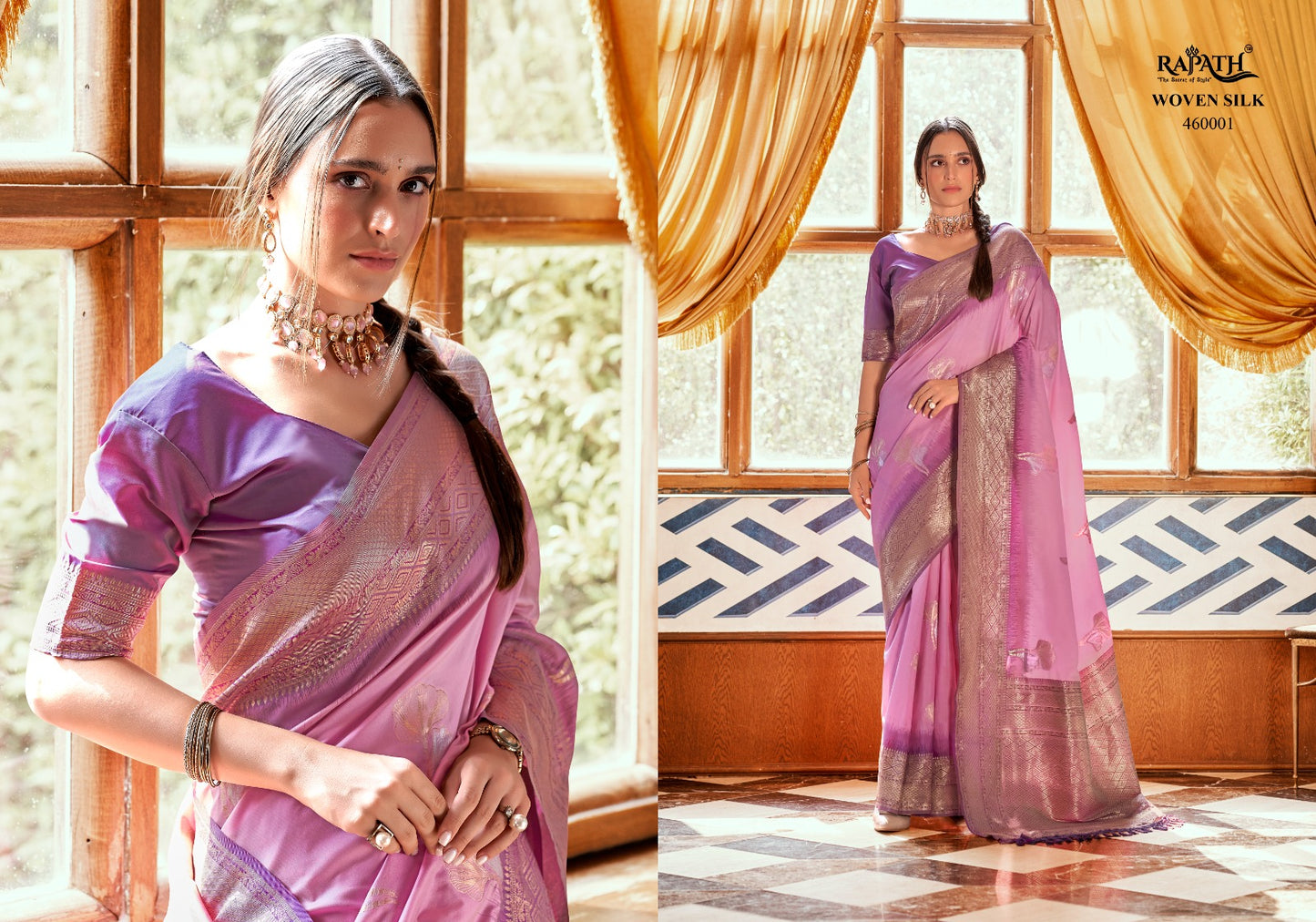 460001 Roseberry Silk Rajpath Sarees