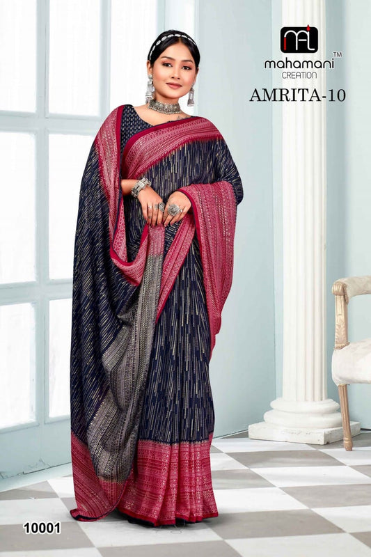 10001 Amrita Vol 10 Mahamani Creation Sarees
