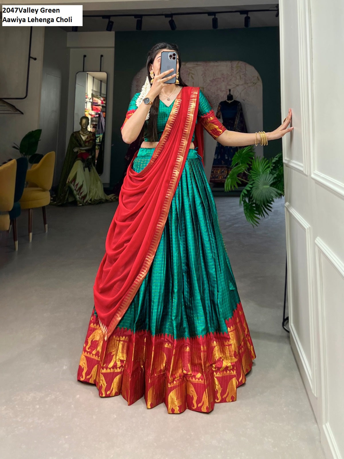 2047Valley Green Aawiya Lehenga Choli