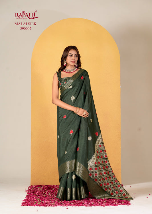 590002 Chocolate Rajpath Sarees