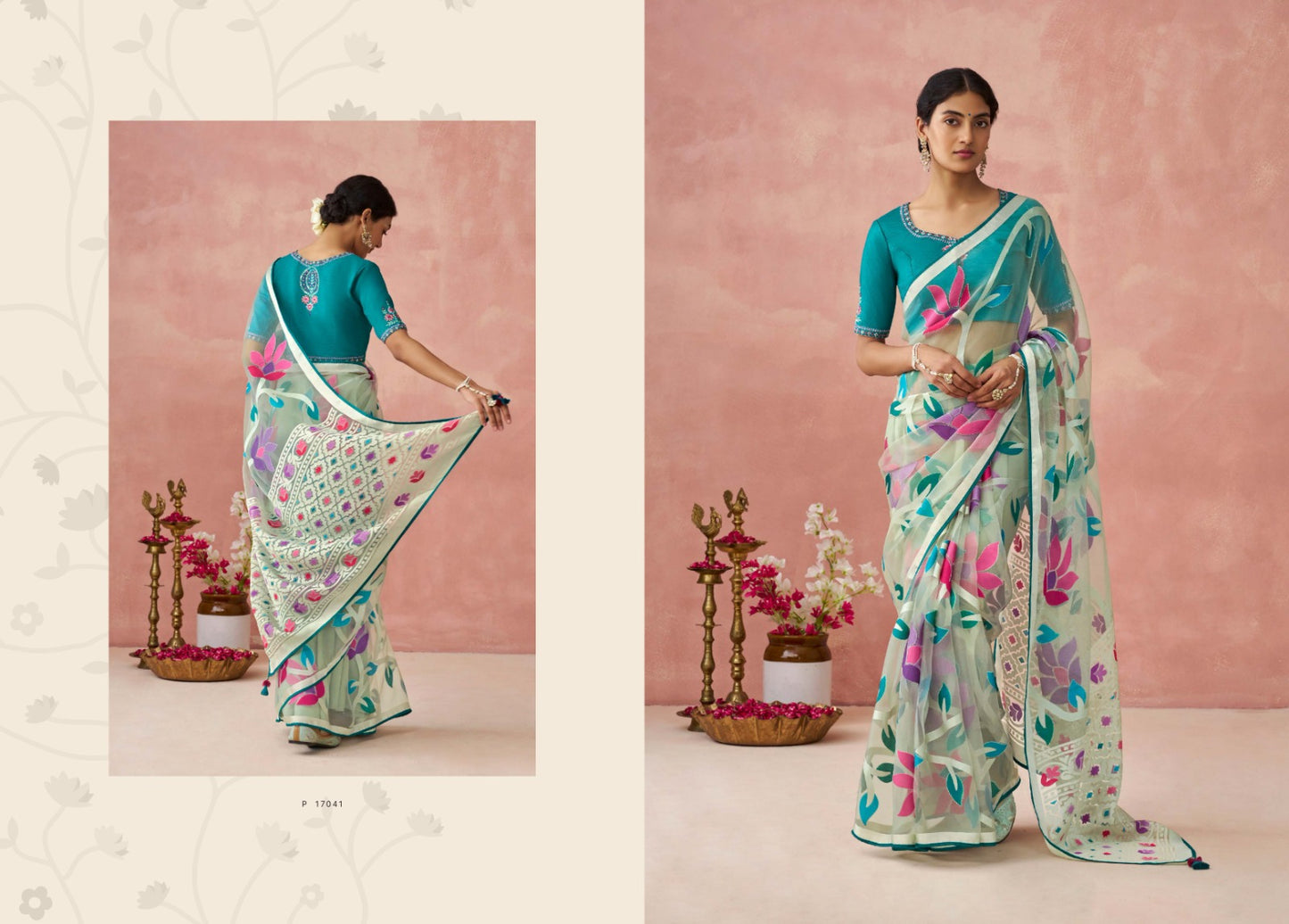 17041 Meera Premium Vol 15 Kimora Sarees