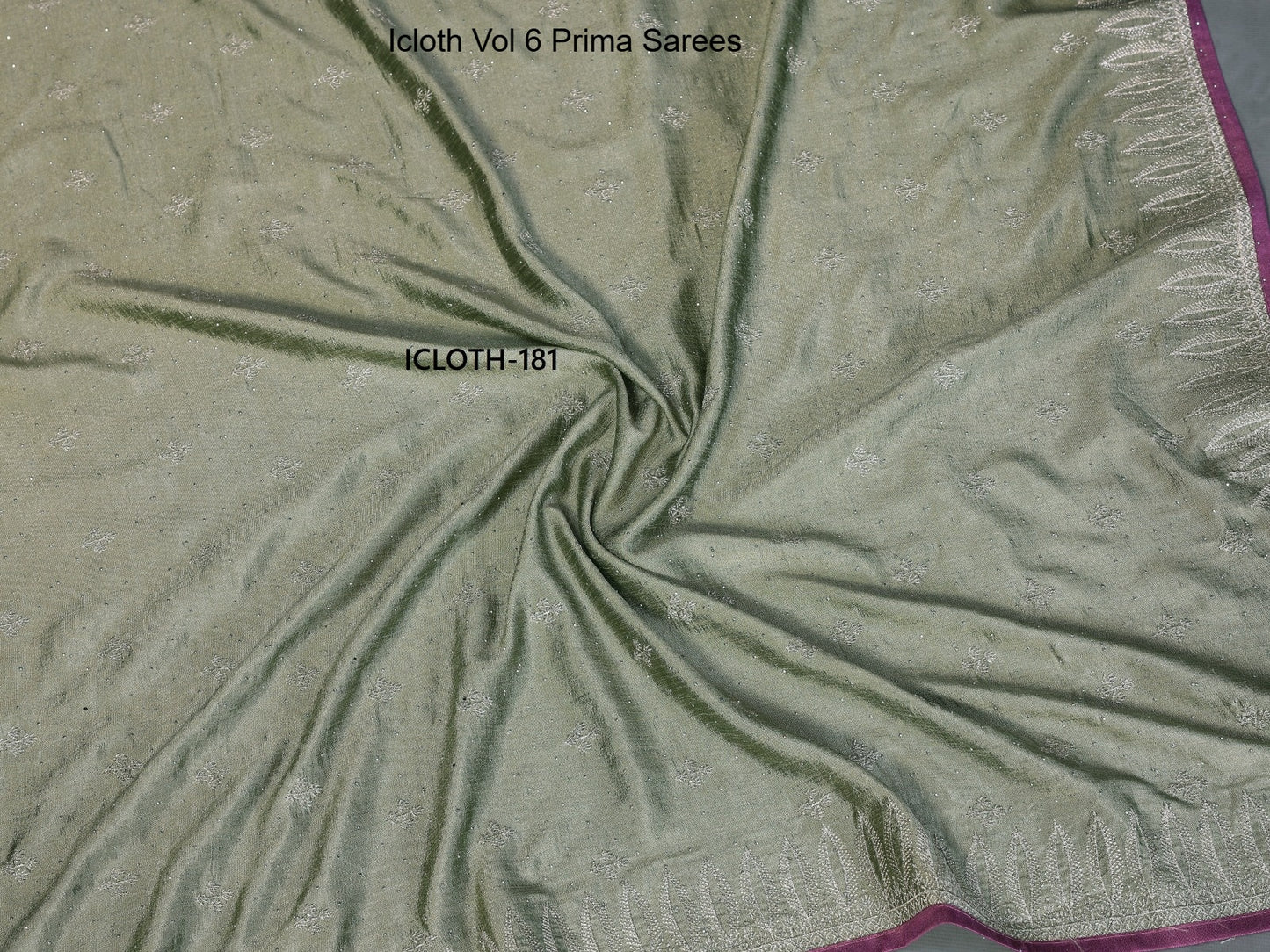 181 Icloth Vol 6 Prima Vichitra Silk Sarees