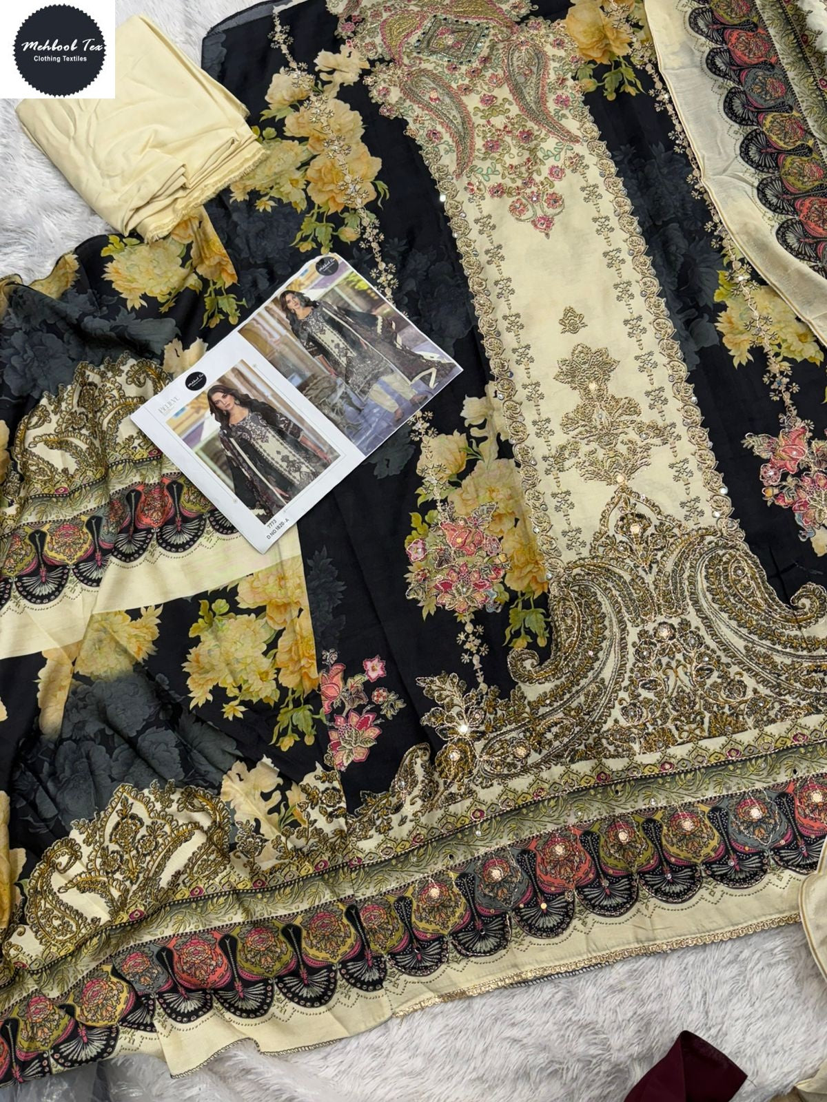 1820-A Mehboob Tex Pure Viscose Pakistani Salwar Suits