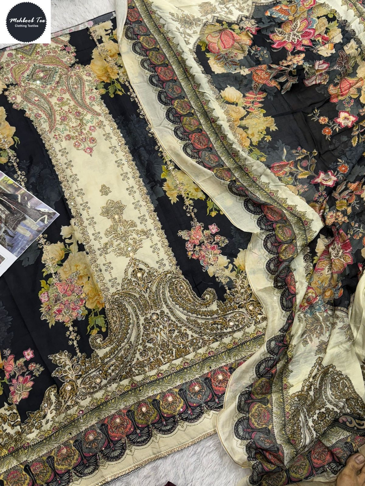 1820-A Mehboob Tex Pure Viscose Pakistani Salwar Suits