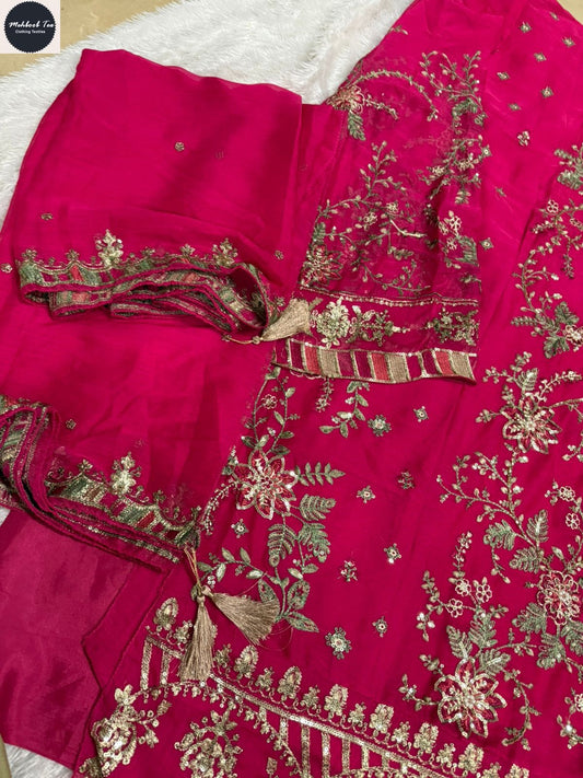 1828-B Maria B Chiffons Mehboob Tex Denting Pakistani Salwar Suits