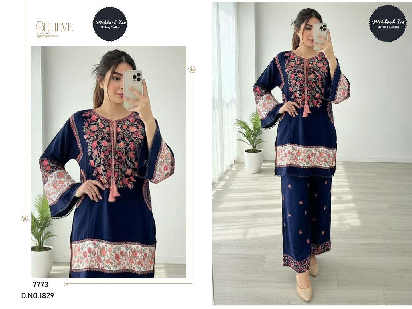 1829 Mehboob Tex Pure Rayon Pakistani Salwar Suits
