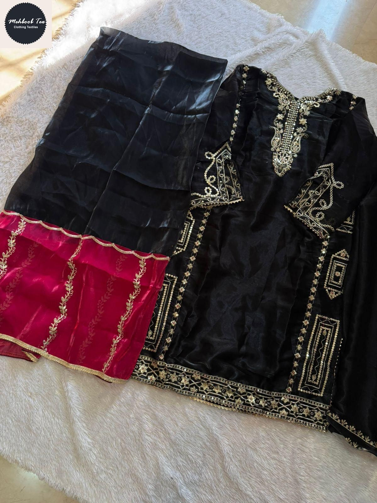1830-B Mehboob Tex Denting Jimmy Choo Pakistani Readymade Suits