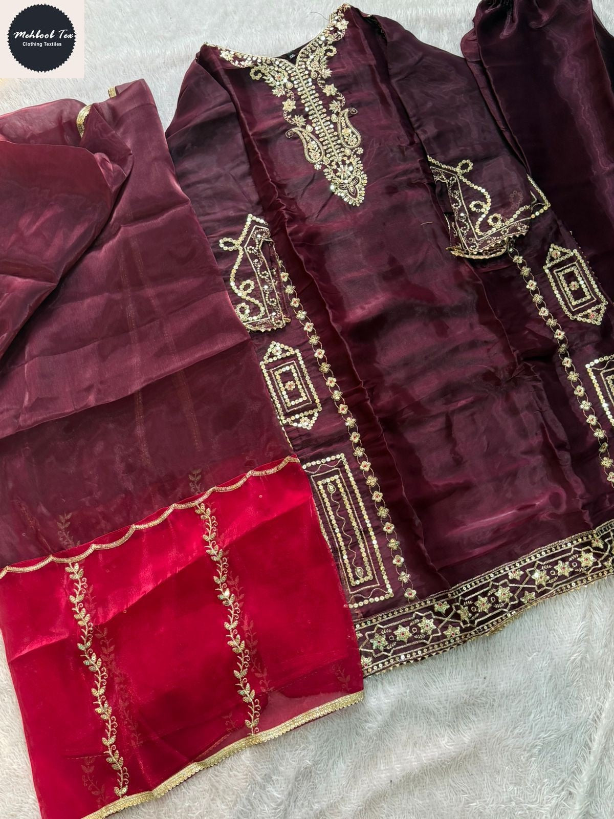 1830-C Mehboob Tex Denting Jimmy Choo Pakistani Readymade Suits