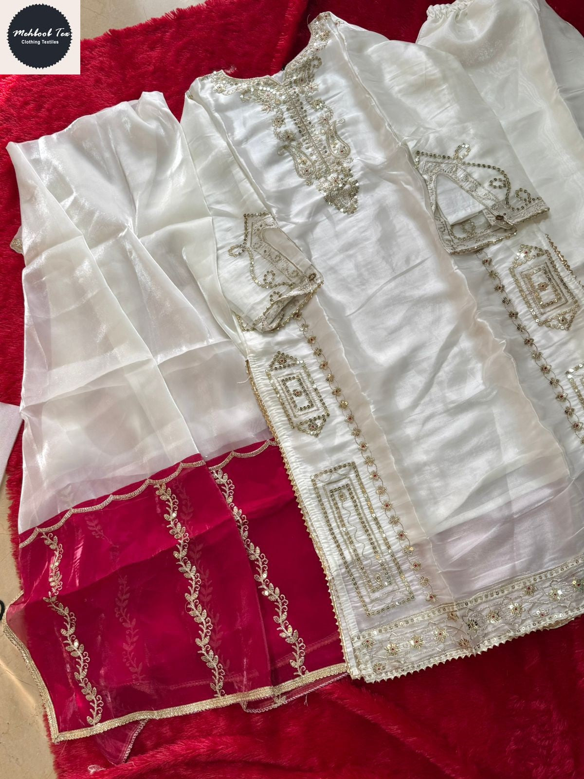 1830-D Mehboob Tex Denting Jimmy Choo Pakistani Readymade Suits