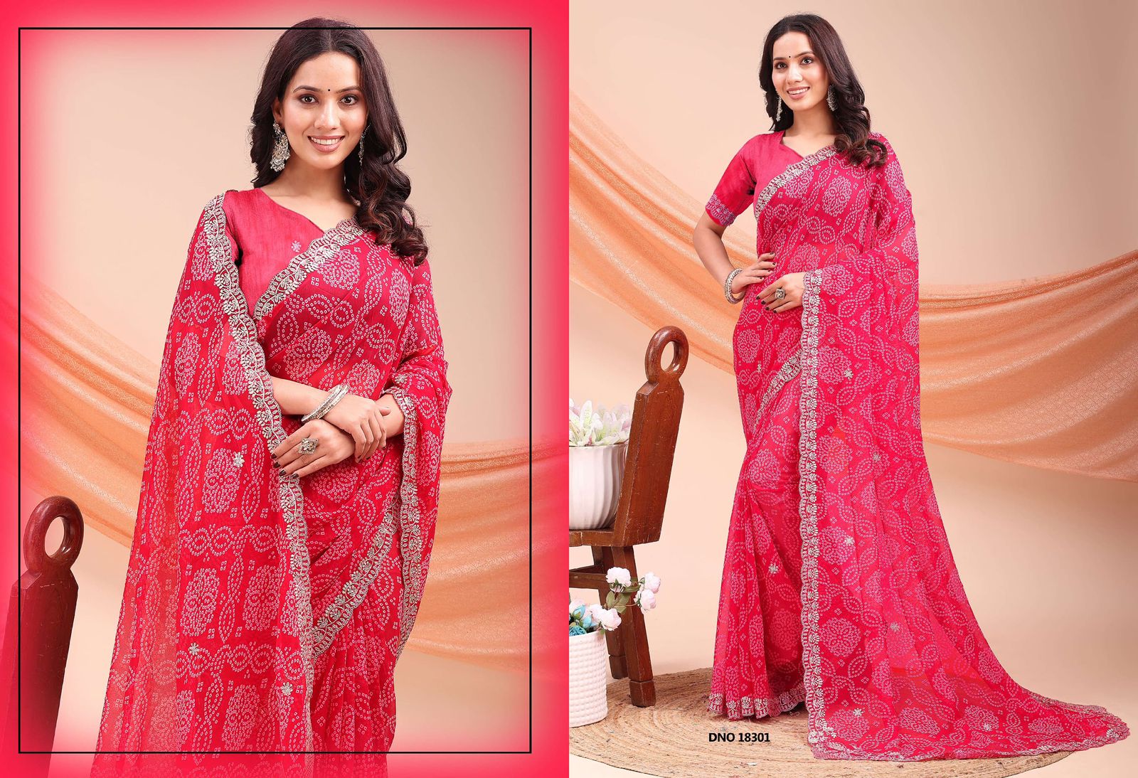 18301 Vedika Jalnidhi Bandhej Sarees