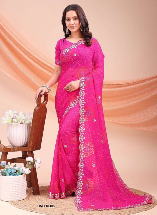 18306 Vedika Jalnidhi Bandhej Sarees
