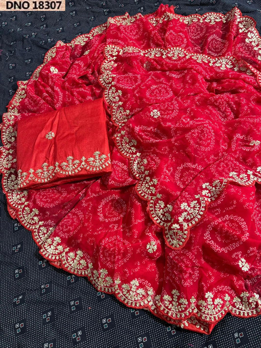 18307 Vedika Jalnidhi Bandhej Sarees