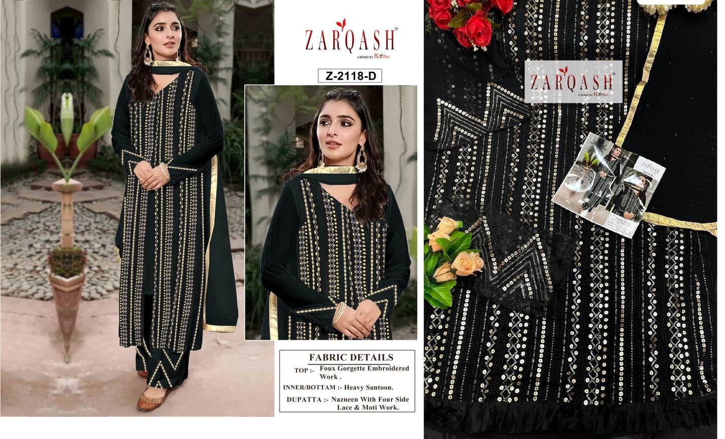 Z-2118D Zarqash Pakistani Salwar Suits