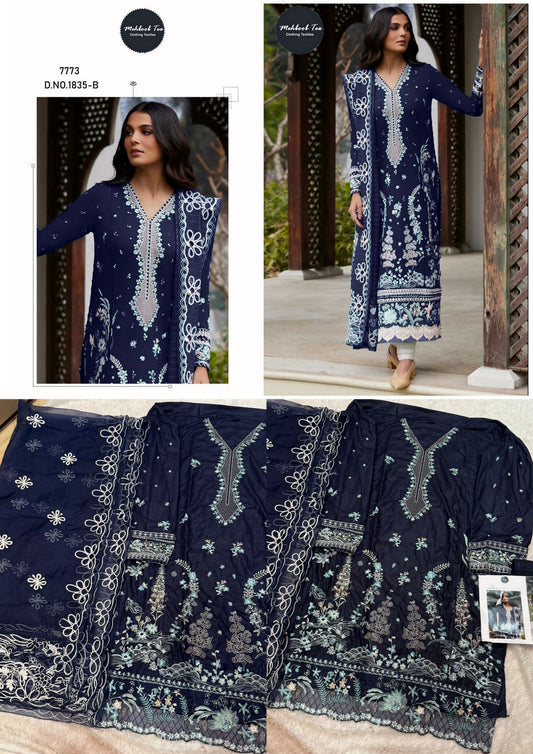 1835-B Mehboob Tex Pure Cotton Pakistani Salwar Suits