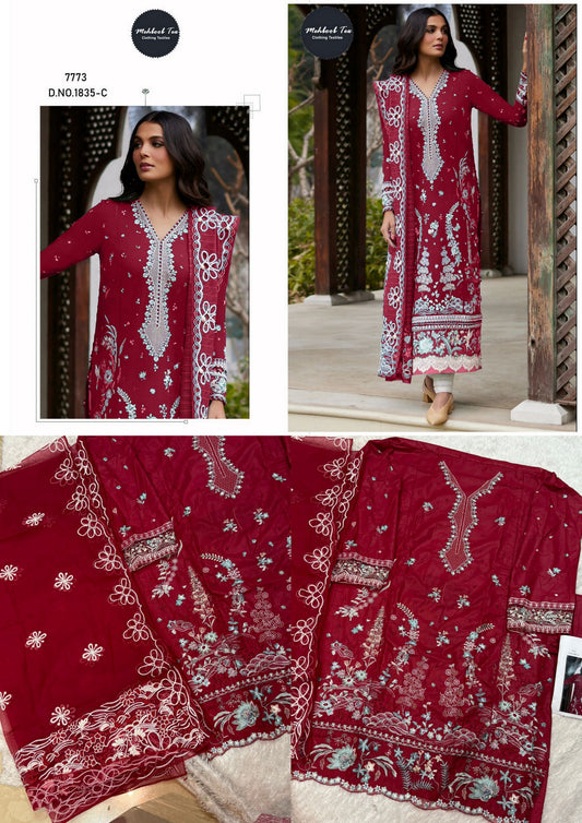1835-C Mehboob Tex Pure Cotton Pakistani Salwar Suits