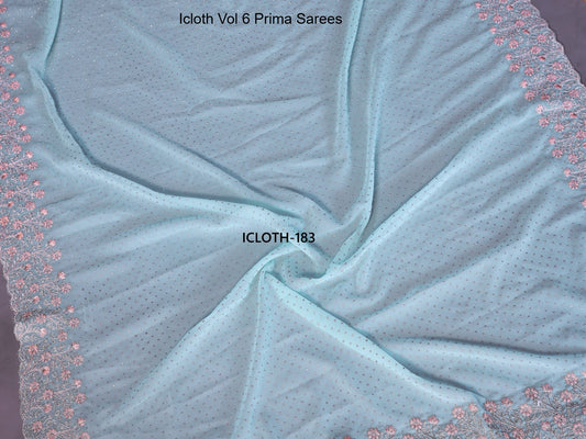 183 Icloth Vol 6 Prima Georgette Durdop Sarees