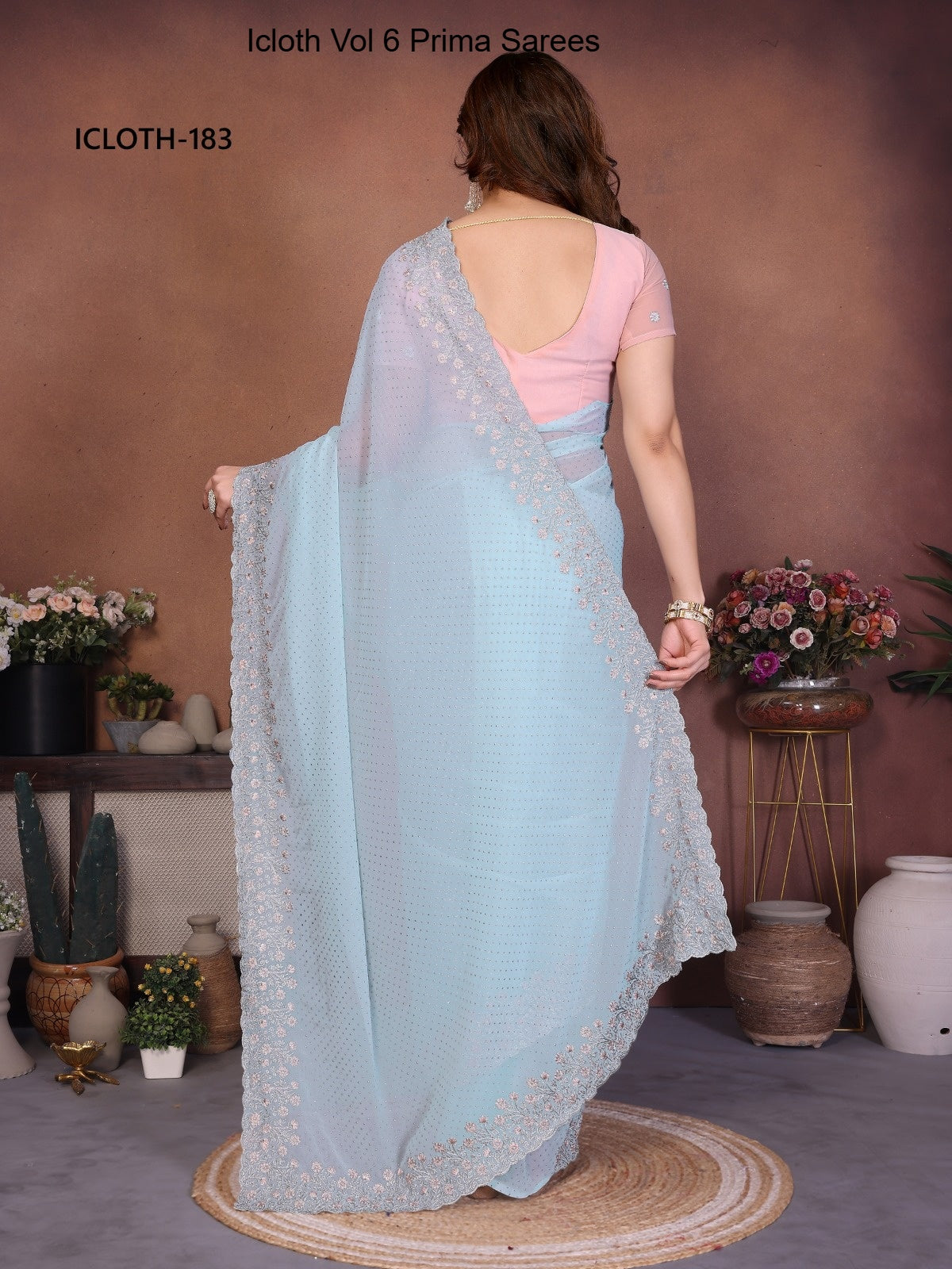 183 Icloth Vol 6 Prima Georgette Durdop Sarees