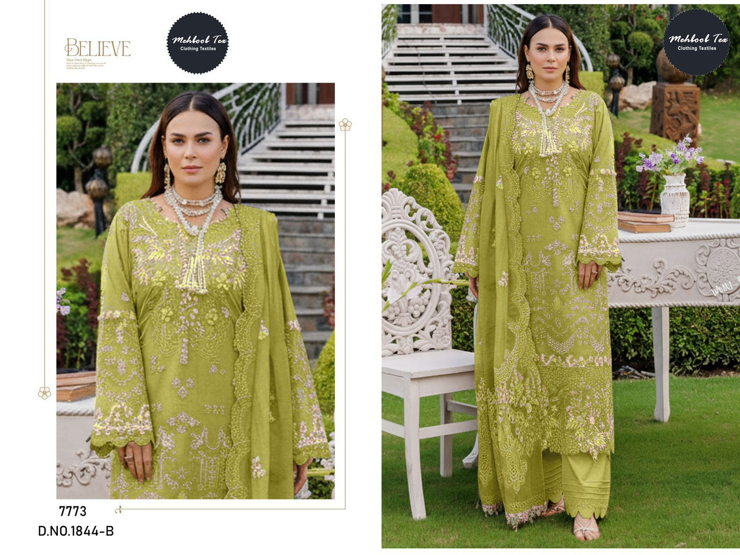 1844-A Mehboob Tex Pure Cotton Pakistani Salwar Suits