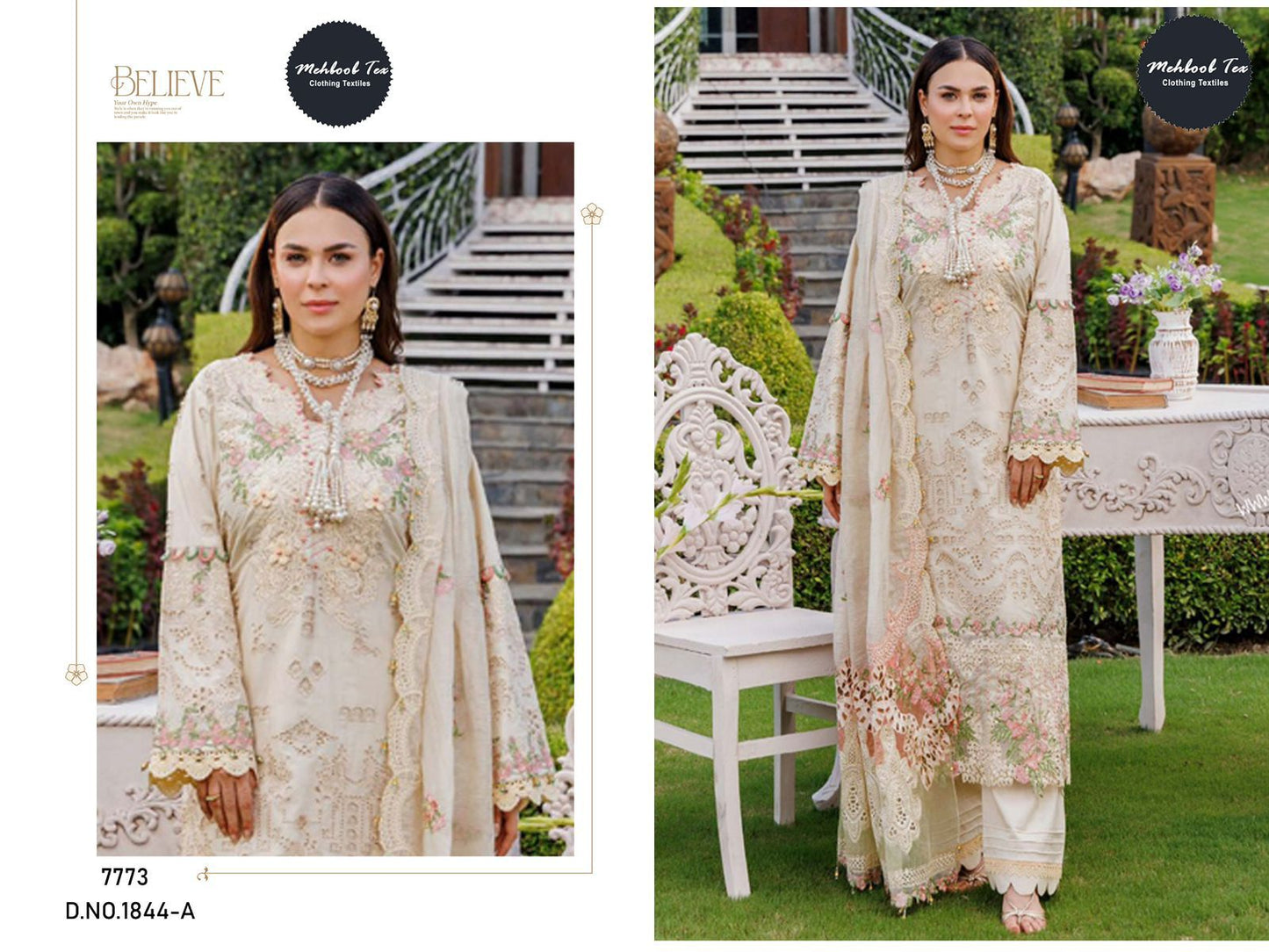 1844-B Mehboob Tex Pure Cotton Pakistani Salwar Suits
