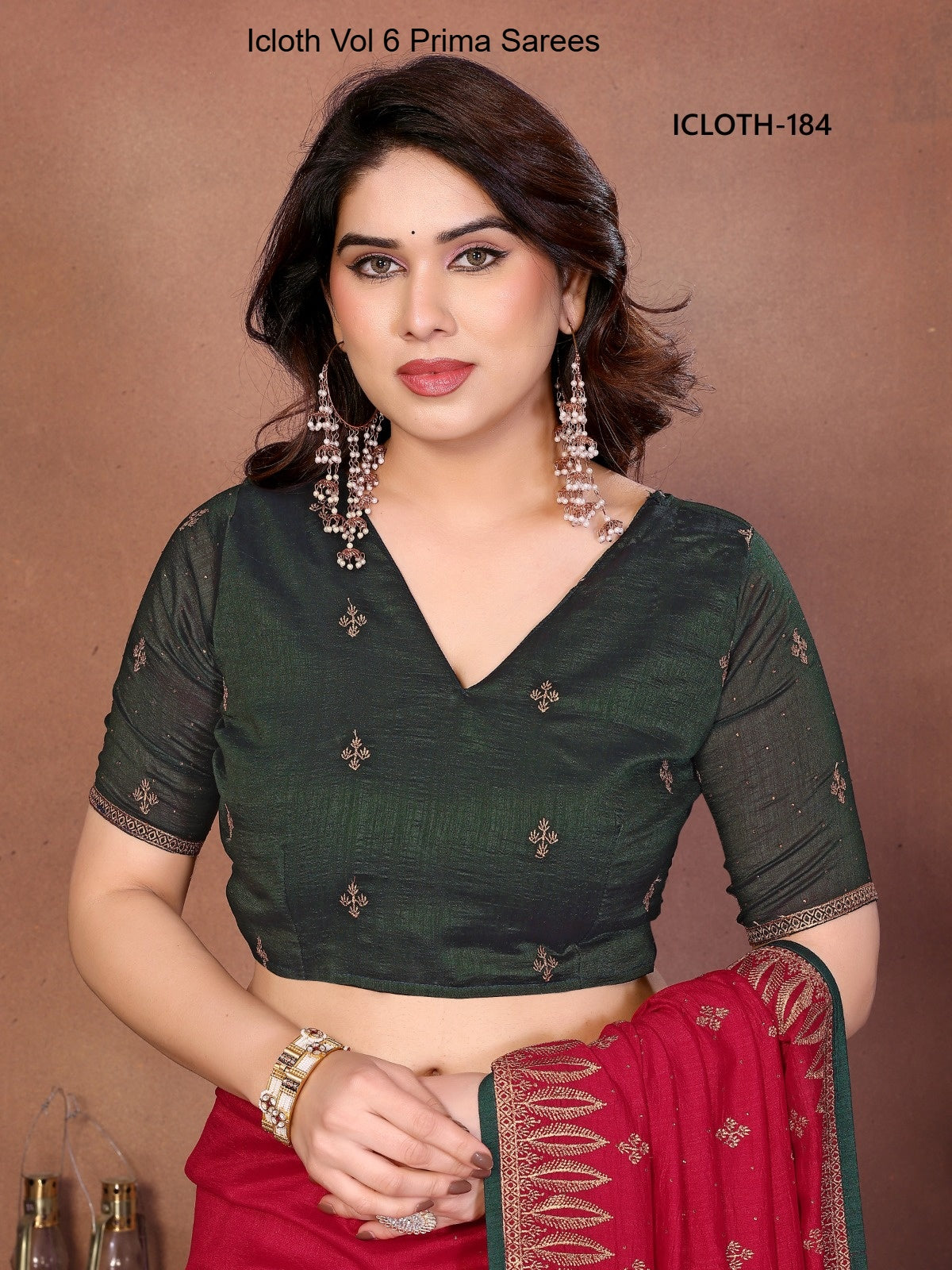 184 Icloth Vol 6 Prima Vichitra Silk Sarees