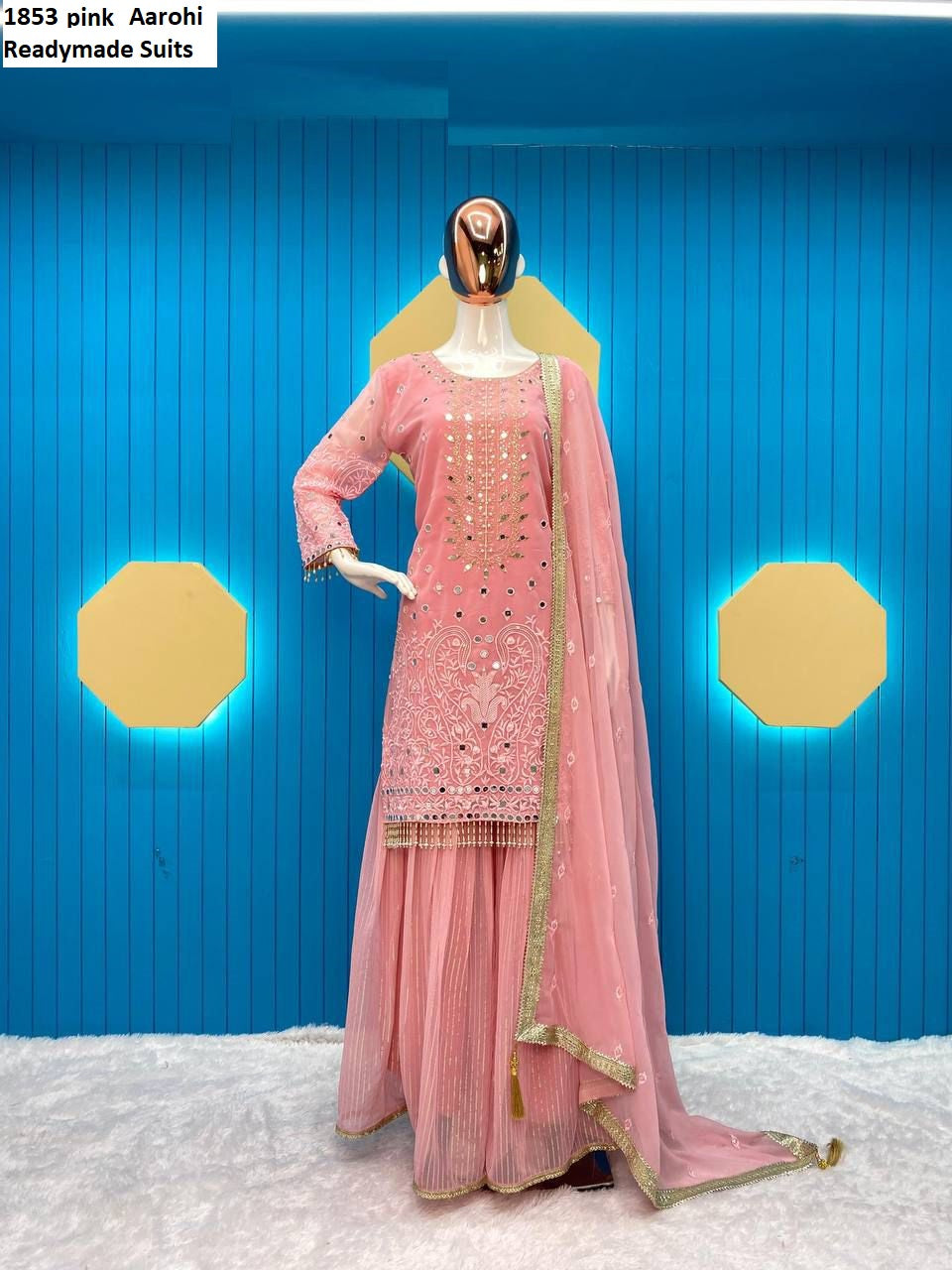 1853 Pink Aarohi Readymade Suits