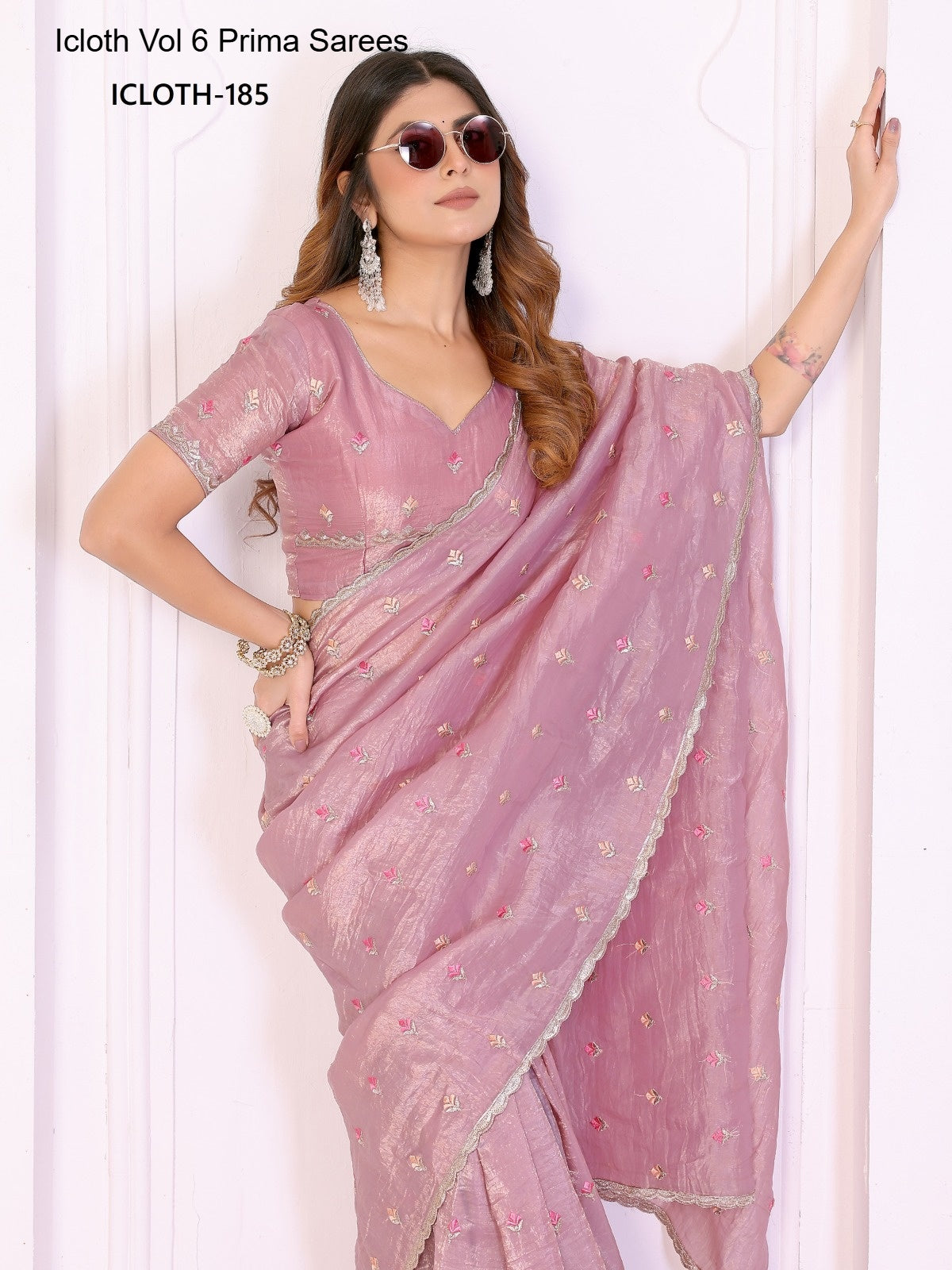 185 Icloth Vol 6 Prima Pure Crepe Sarees