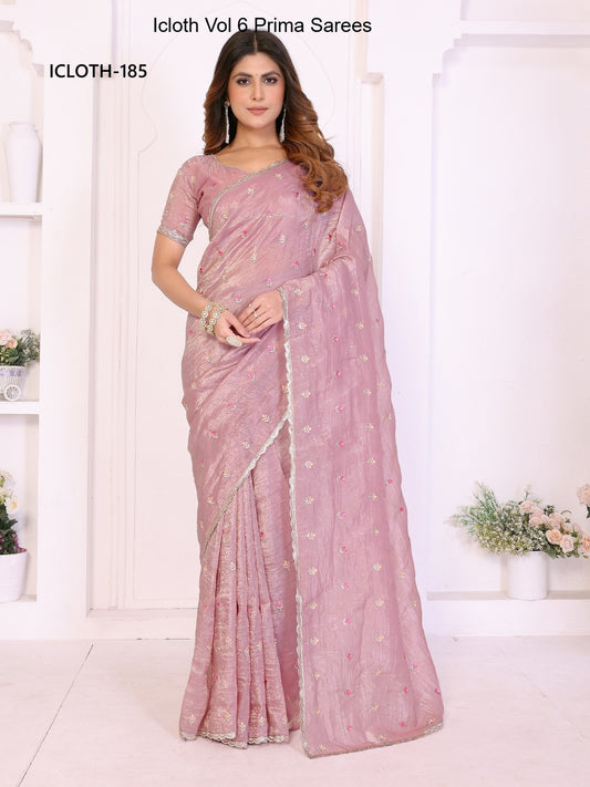 185 Icloth Vol 6 Prima Pure Crepe Sarees