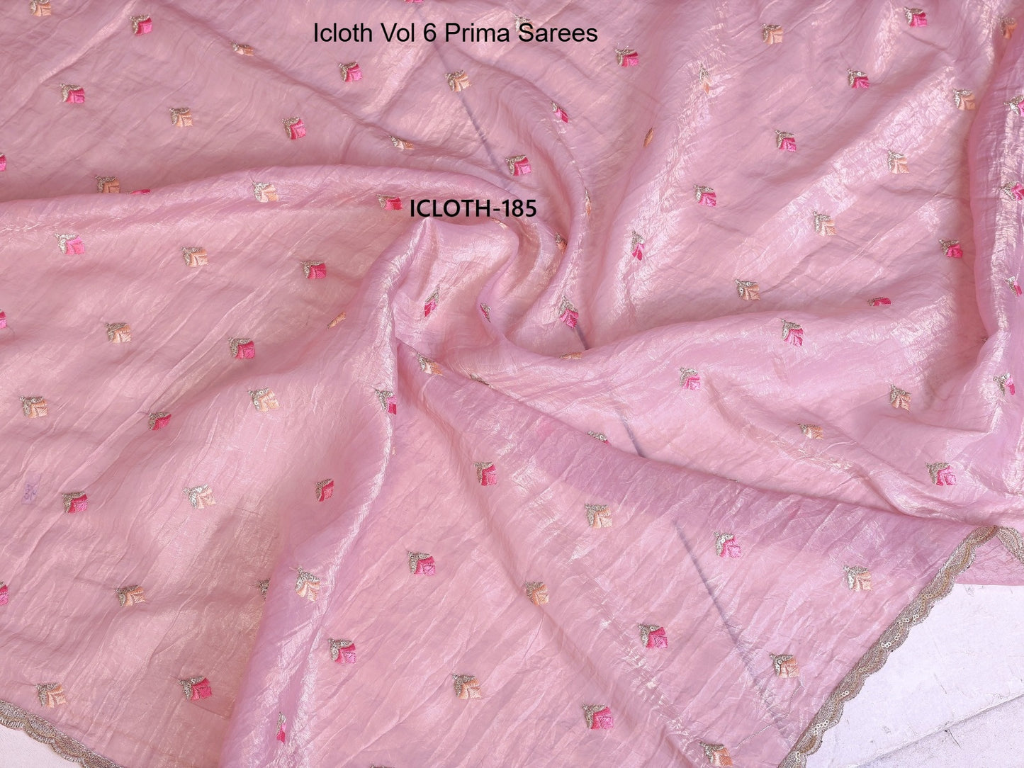 185 Icloth Vol 6 Prima Pure Crepe Sarees