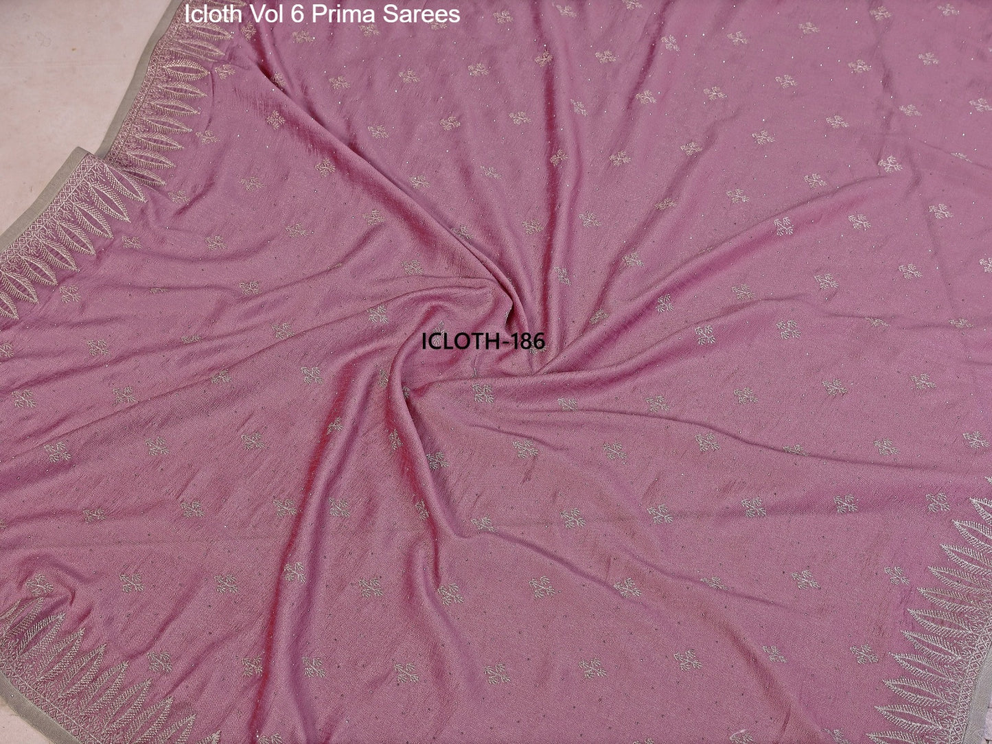 186 Icloth Vol 6 Prima Vichitra Silk Sarees