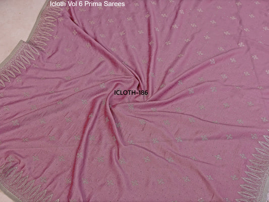 186 Icloth Vol 6 Prima Vichitra Silk Sarees