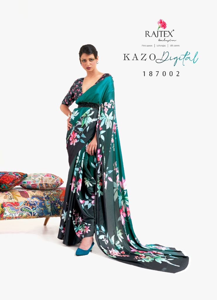 187002 Kazo Rajtex Digital Sarees