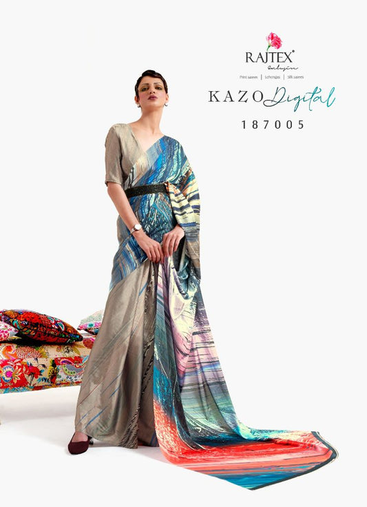 187005 Kazo Rajtex Digital Sarees