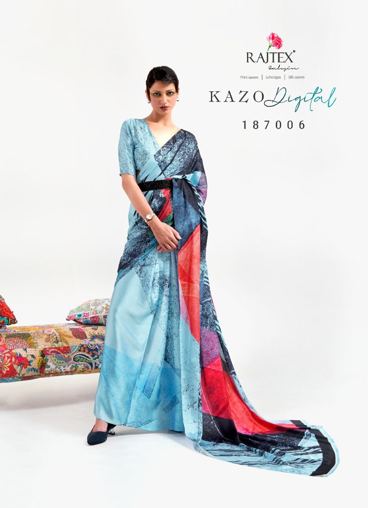 187006 Kazo Rajtex Digital Sarees