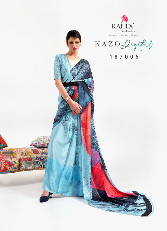 187006 Kazo Rajtex Digital Sarees