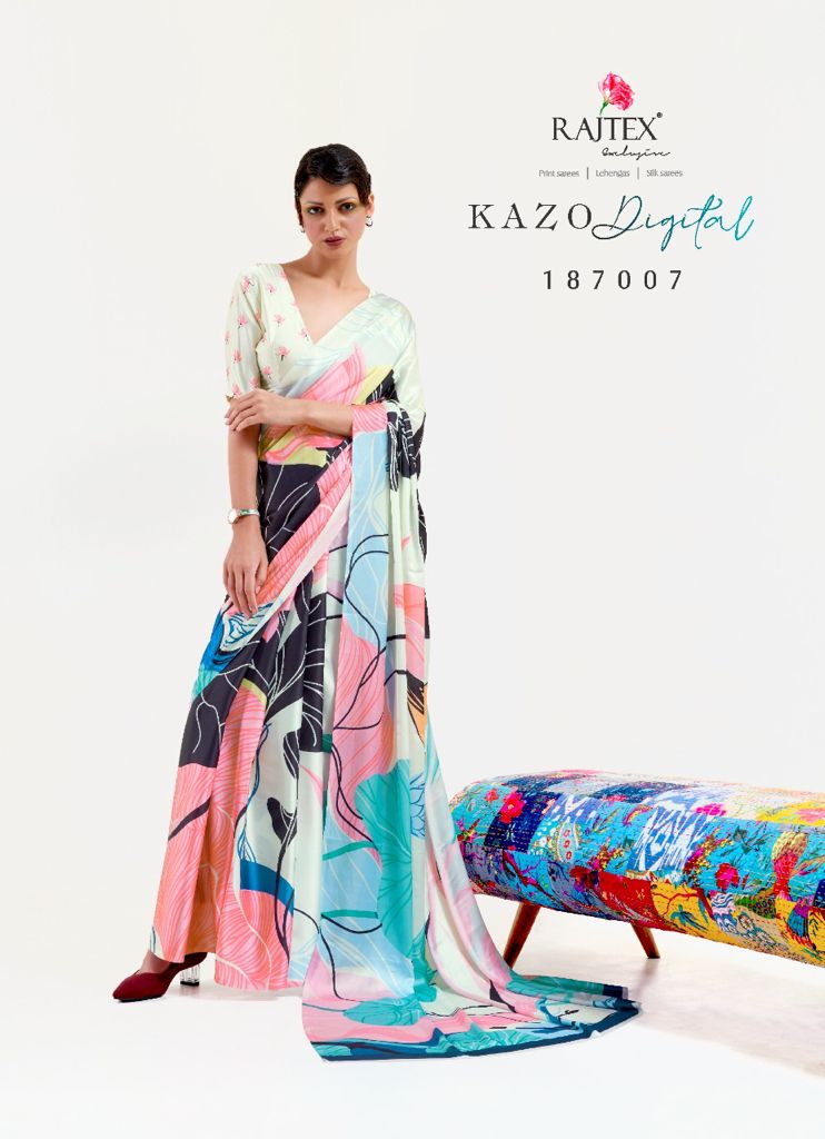 187007 Kazo Rajtex Digital Sarees