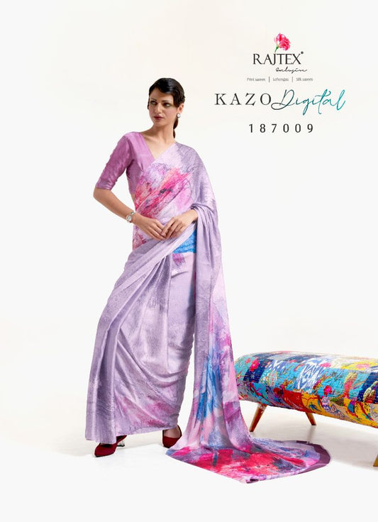 187009 Kazo Rajtex Digital Sarees