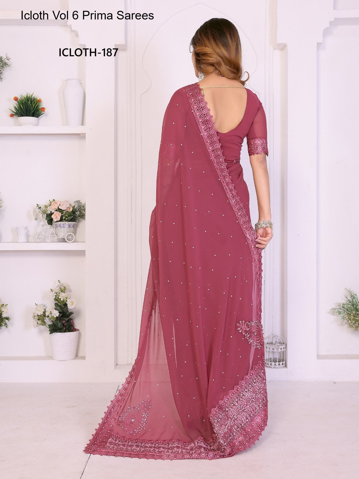 187 Icloth Vol 6 Prima Pure Georgette Sarees