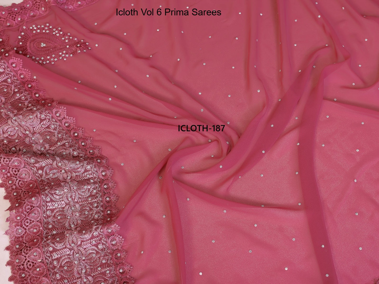 187 Icloth Vol 6 Prima Pure Georgette Sarees