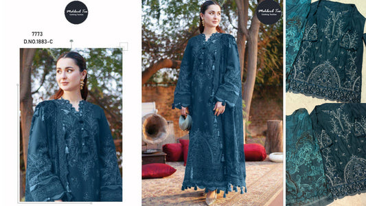 1883-C Mehboob Tex Cambric Cotton Pakistani Salwar Suits