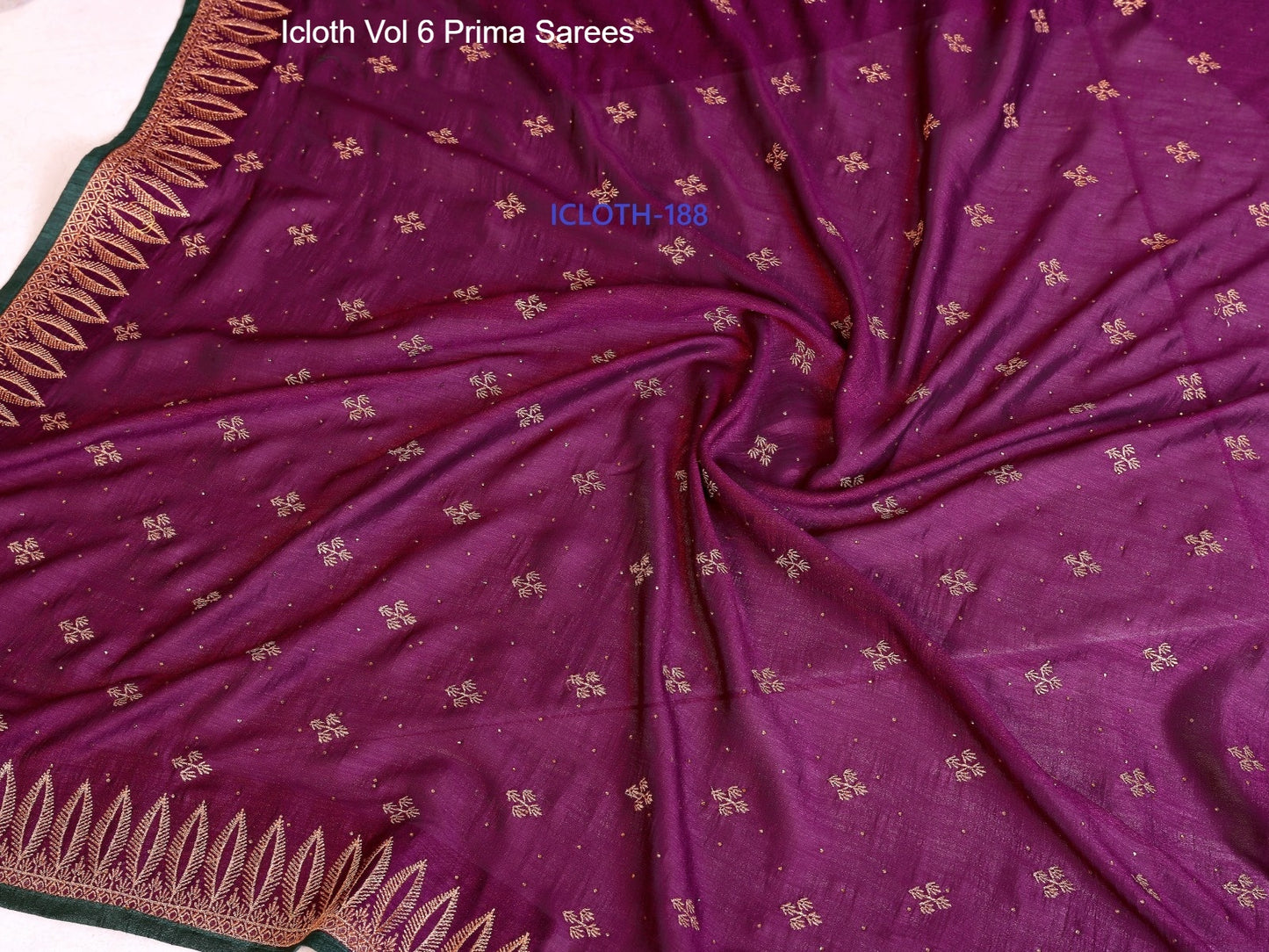 188 Icloth Vol 6 Prima Vichitra Silk Sarees