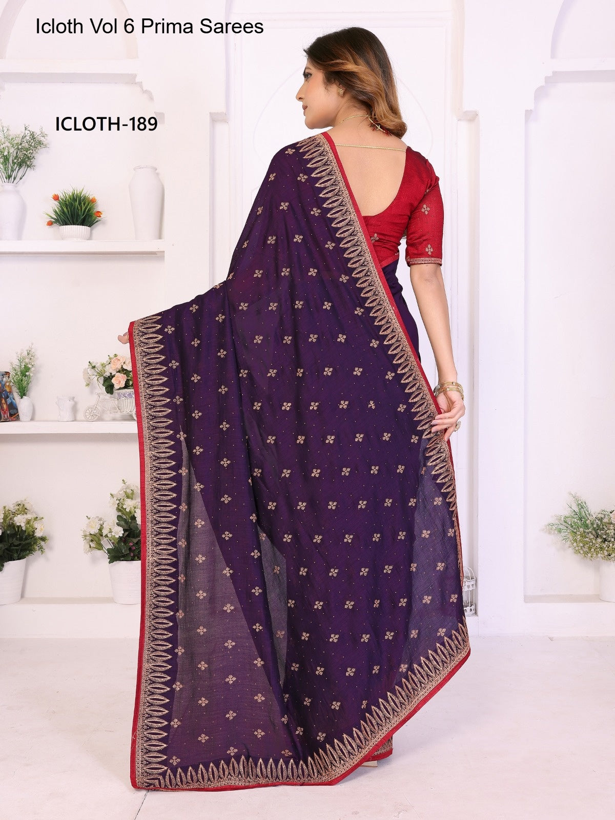 189 Icloth Vol 6 Prima Vichitra Silk Sarees