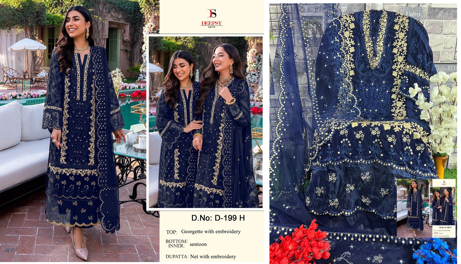 199-H Deepsy Pakistani Salwar Suits