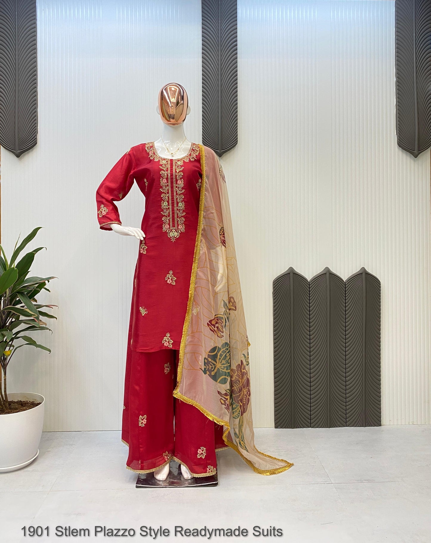 1901 Stlem Plazzo Style Readymade Suits