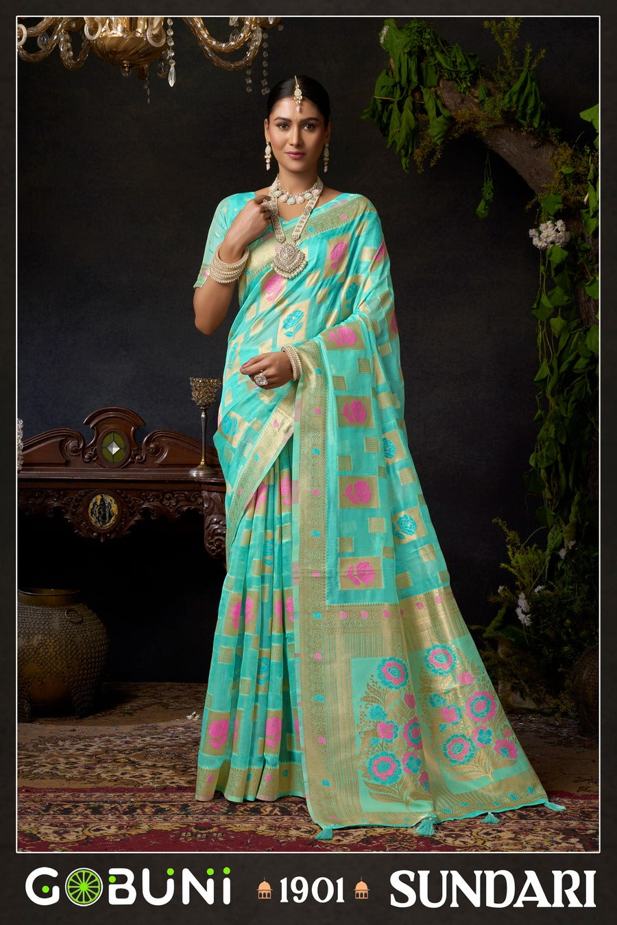 1901 Sundari Vol 1 Gobuni Organza Sarees