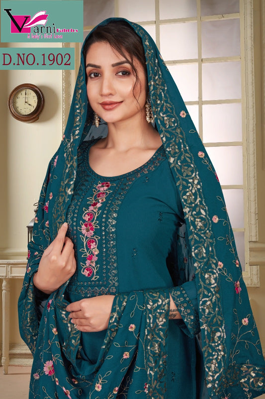 1902 Zeeya Gopi Varni Fabrics Star Readymade Suits