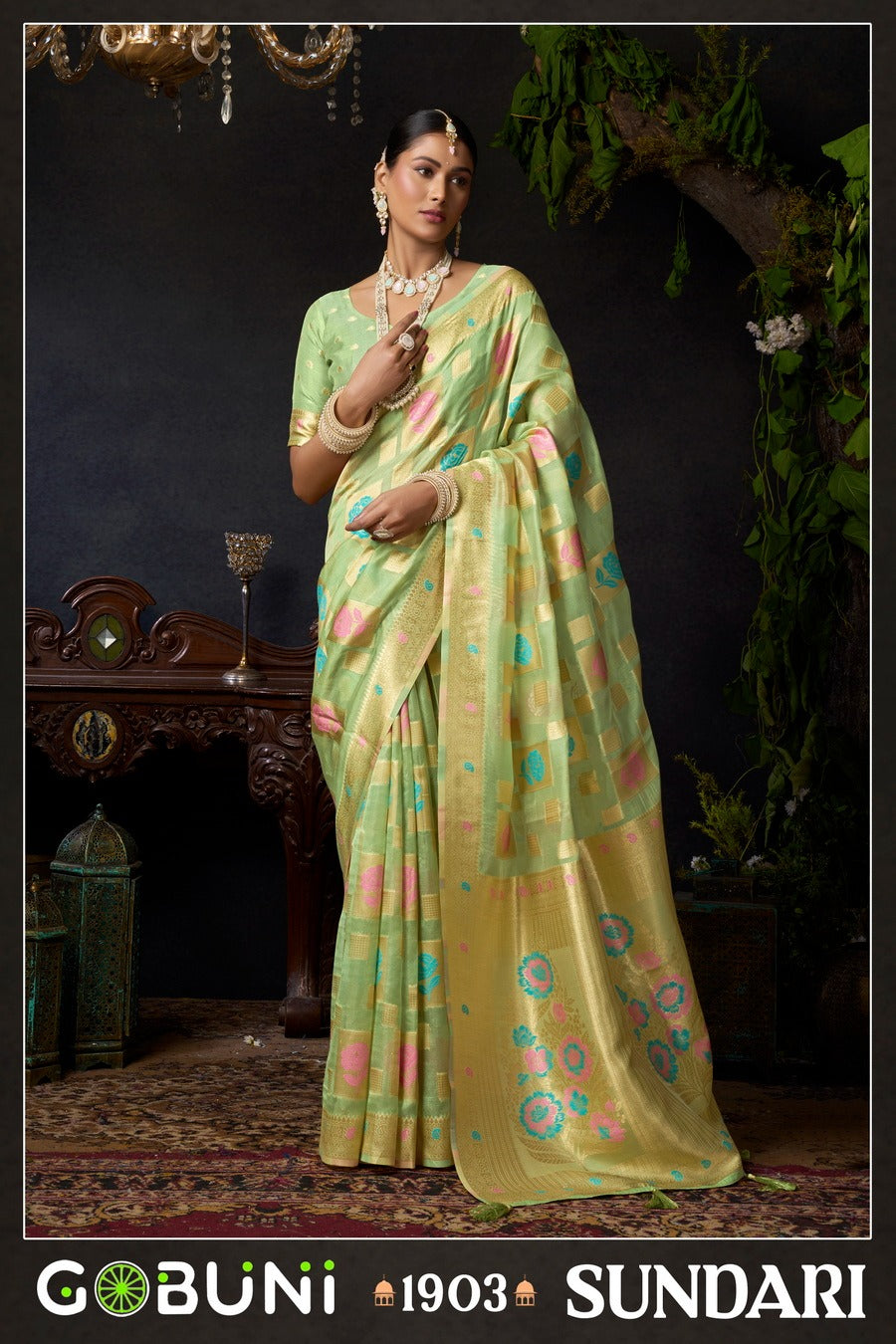 1903 Sundari Vol 1 Gobuni Organza Sarees