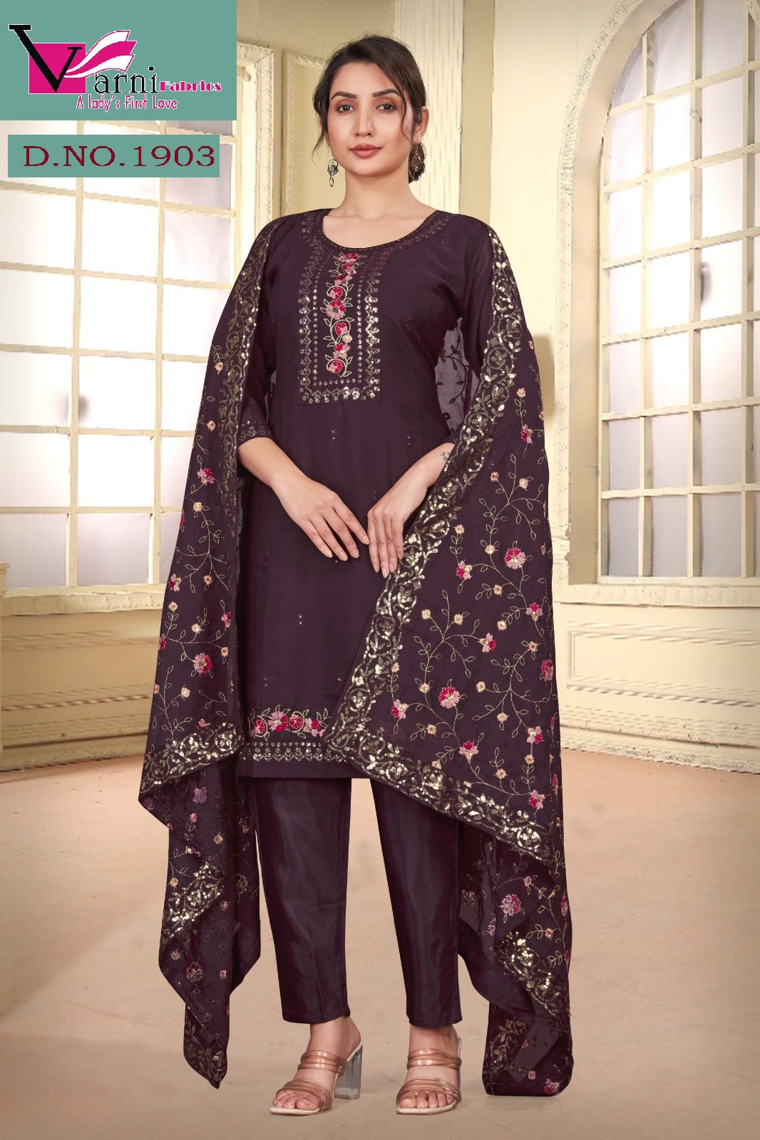 1903 Zeeya Gopi Varni Fabrics Star Readymade Suits