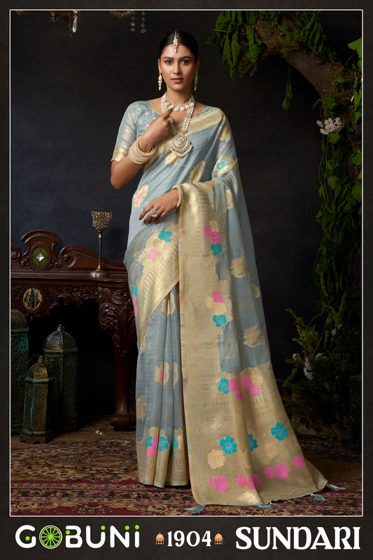 1904 Sundari Vol 1 Gobuni Organza Sarees