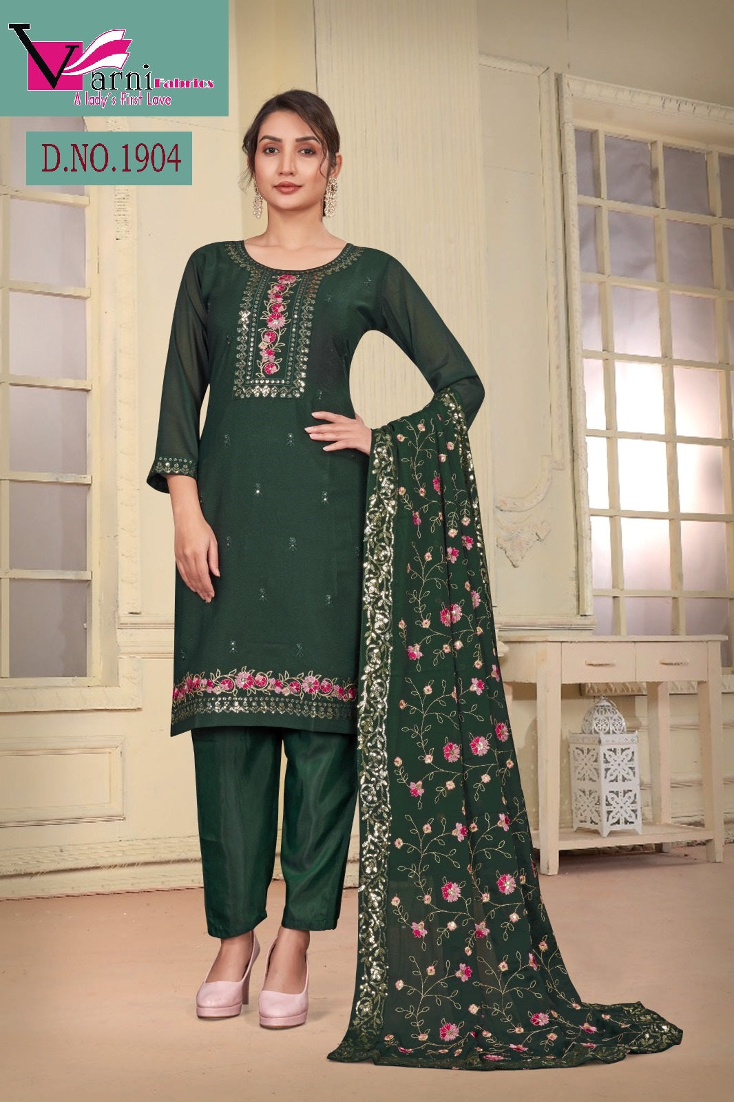 1904 Zeeya Gopi Varni Fabrics Star Readymade Suits